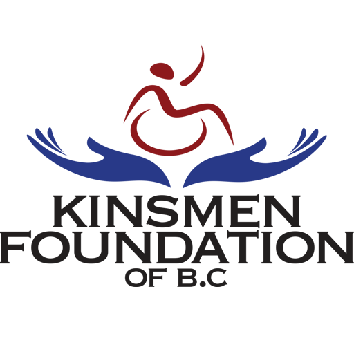 Kinsmen Logo Person in Wheelchair held in stylized open palm hands